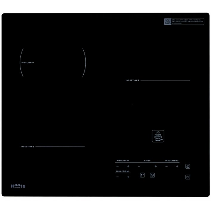 하츠 IH-365DTL 빌트인 전기 하이브리드 인덕션 하이라이트 3구 쿡탑