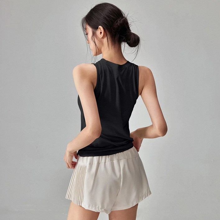 Zebeer 여성 쿨링 나시 민소매 티셔츠  스포츠 필라테스 상의