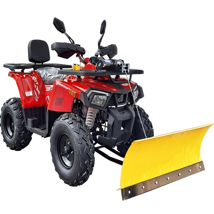 누리모터스 제설200CC ATV 눈삽장착 사륜오토바이 농업용 레저용 ATV, 빨간색 누리모터스 제설200CC ATV 눈삽장착 사륜오토바이 농업용 레저용 ATV, 빨간색