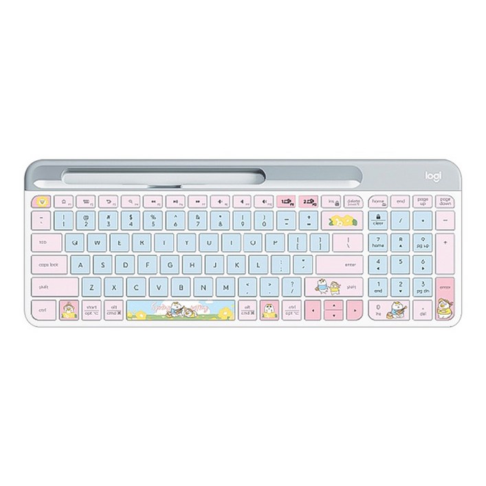로지텍 사쿠라 블루투스 무선 키보드 K580, 핑크, 단일상품, 제조사축