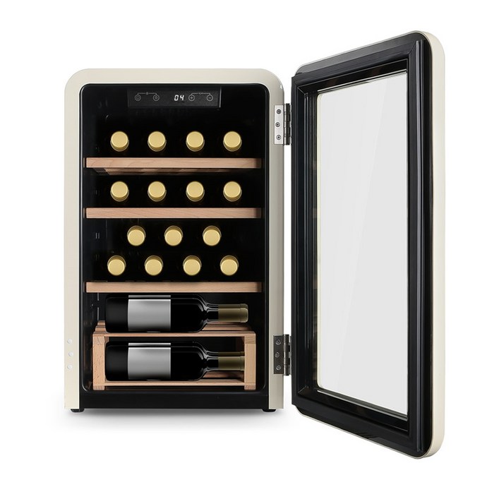 매직쉐프 레트로 컴프레셔 와인셀러 MEWHR19W 크림베이지, 크림베이지, HR19W크림