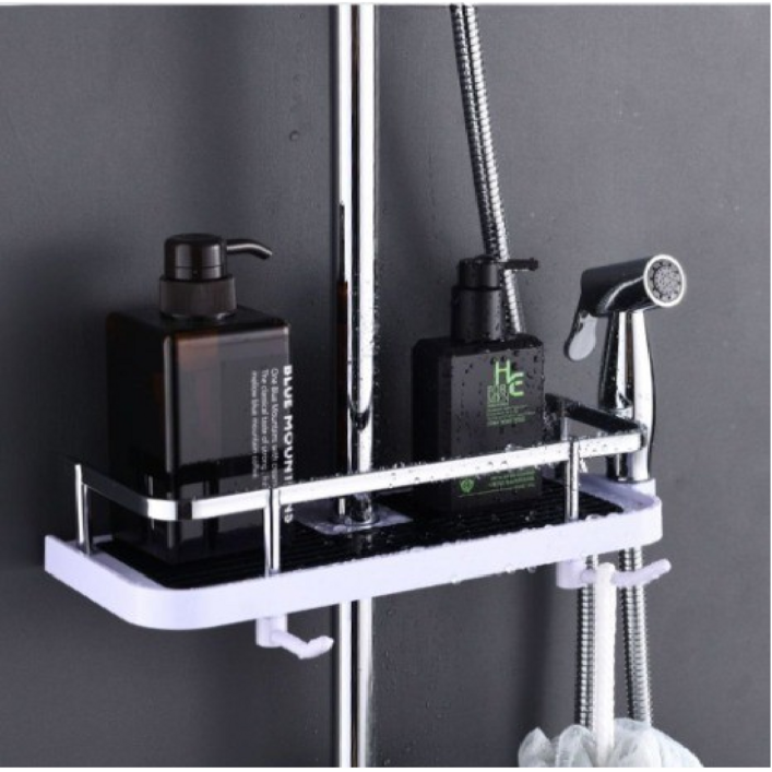 깔끔정리 욕실 물빠짐 간편설치 무타공 욕실정리 거치대 샤워기선반