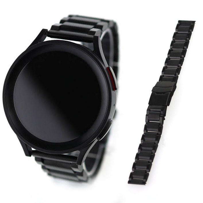 SMR920 갤럭시 워치5 프로 45mm 메탈 밴드 호환 스트랩 20mm 스틸 시계줄 블랙 실버