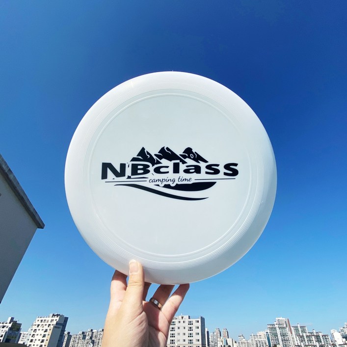 NBclass[뉴빛클라스] 플라잉디스크 수납백포함 원반 던지기 공원 캠핑 야외놀이, 화이트White, 1개