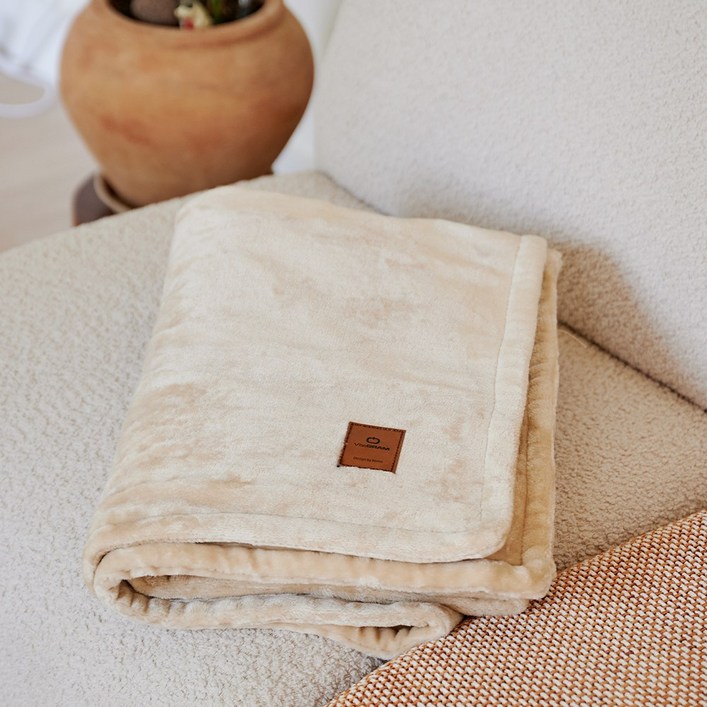 비타그램 USB 그래핀 탄소 극세사 담요 VG-WS2024, 베이지, 85 x 120 cm