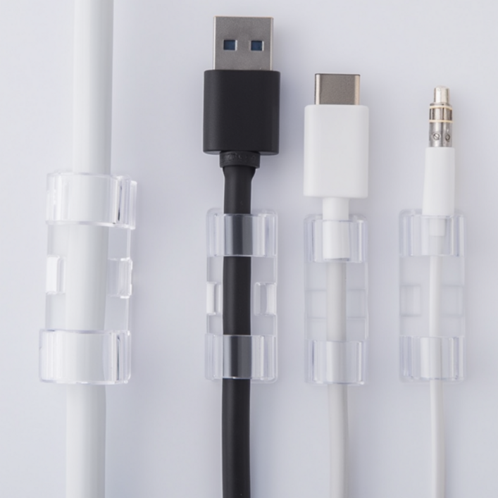 강플로 접착강화 케이블 선정리 클립 홀더