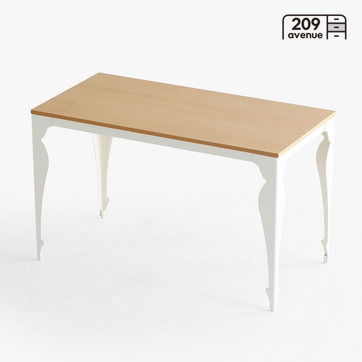209애비뉴 뉴베르디 4인용 식탁 조립식 테이블 1600x800, 비치(상판)+블랙(프레임)