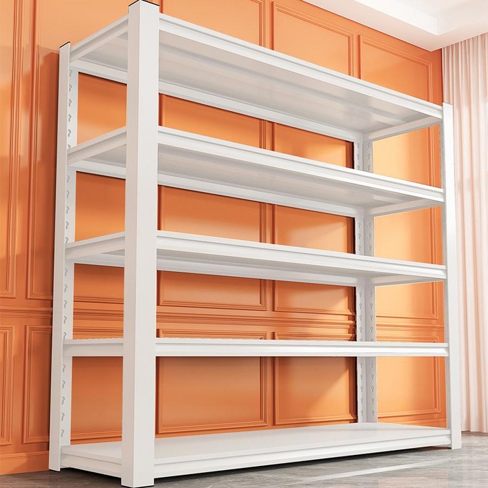 HOMEY NEST 철제 수납선반 조립 다용도 선반 FMS-FLS, 5단, 화이트