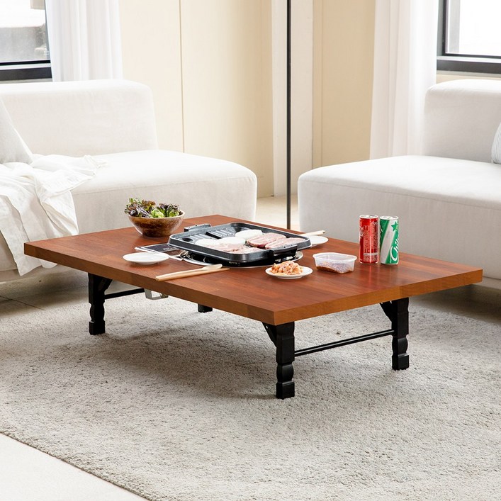 소담갤러리 멀바우 4인용 가정용 불판테이블 미우새 접이식테이블 불판식탁