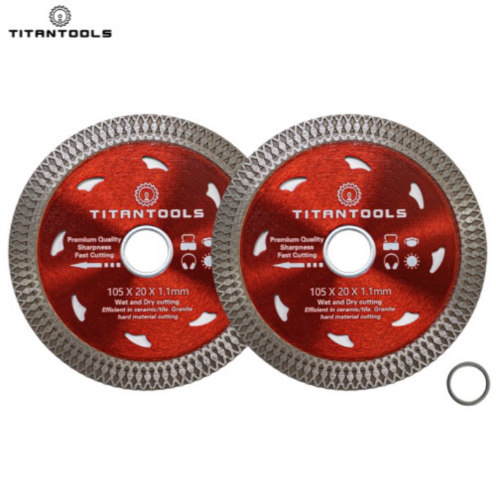 다이아몬드 멀티 커팅 휠 그라인더날 Diamond Multi Cutting Wheel 초박형 슬라이딩톱날 폴리싱 포세린 세라믹 타일 콘크리트 도자기 대리석 석재 세라믹 타이탄툴스, 2개
