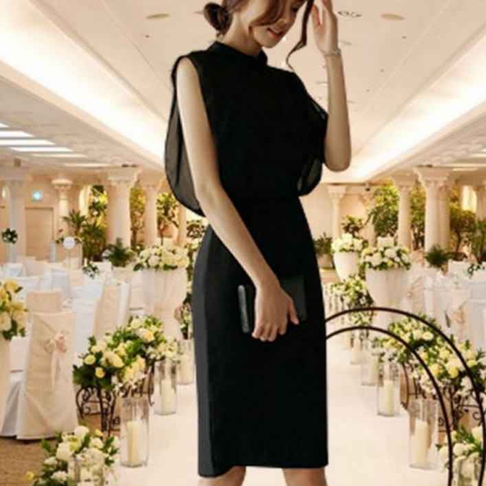 여성 원피스 슬림핏 민소매 오피스 원피스 하객룩 돌잔치 데일리 단정