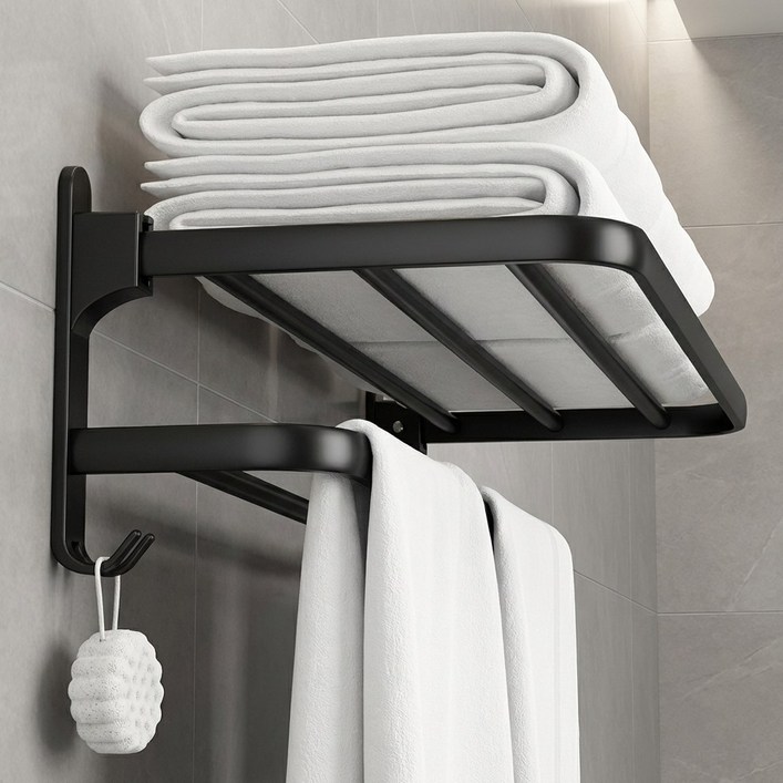 다루미 무타공 욕실수건걸이 옷걸이