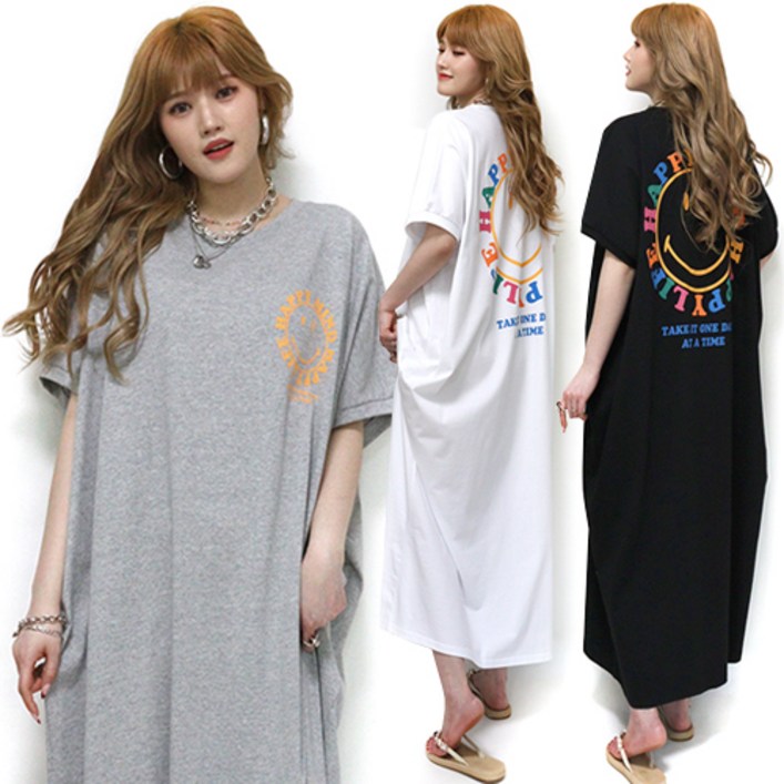 통통마녀 ] 해피 스마일 N 원피스   3칼라  / 6 XL 까지 /  오버사이즈