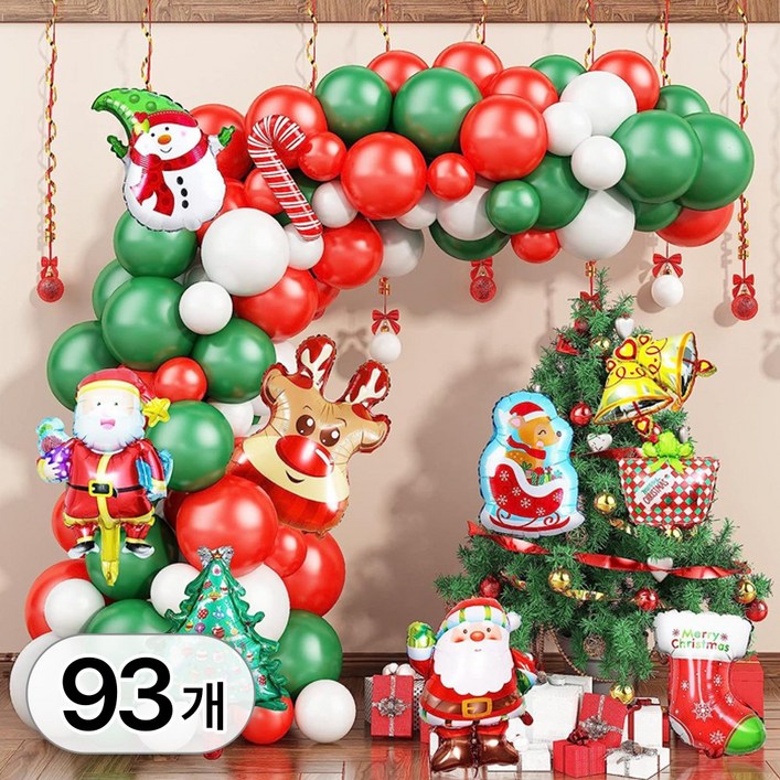투데이리빙 크리스마스 초대형 아치 풍선 풀세트 트리 산타 장식 파티 용품 이벤트 행사 소품