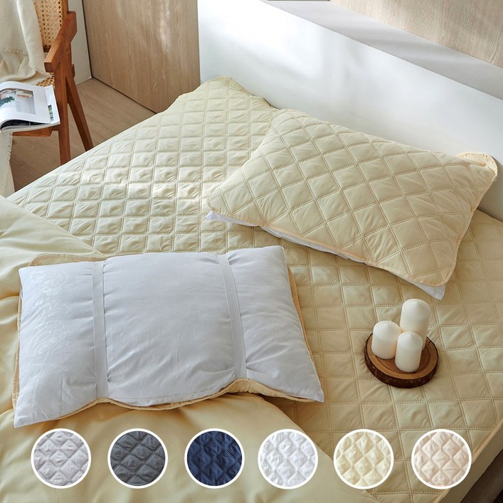 데시뉴 뉴노멀 고밀도 항균 누빔 이중밴딩 베개커버 2개 세트