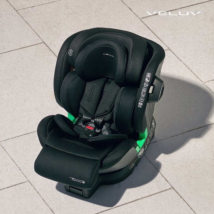 벨럽 V90 아이사이즈 360 회전형 유아 카시트 (ISOFIX), 퀀텀블랙