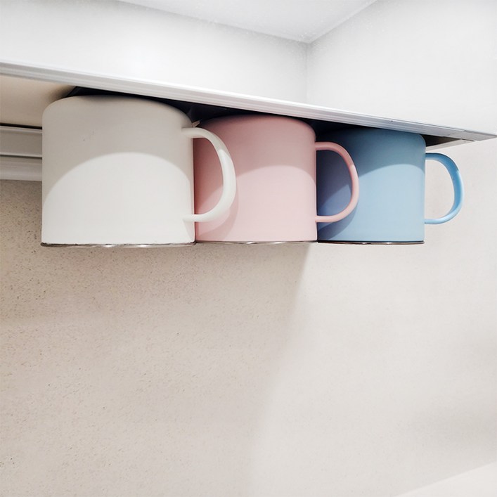 스텐 거꾸로양치컵 자석 마그넷 양치컵홀더 무타공 공중부양, 1개, 아이보리