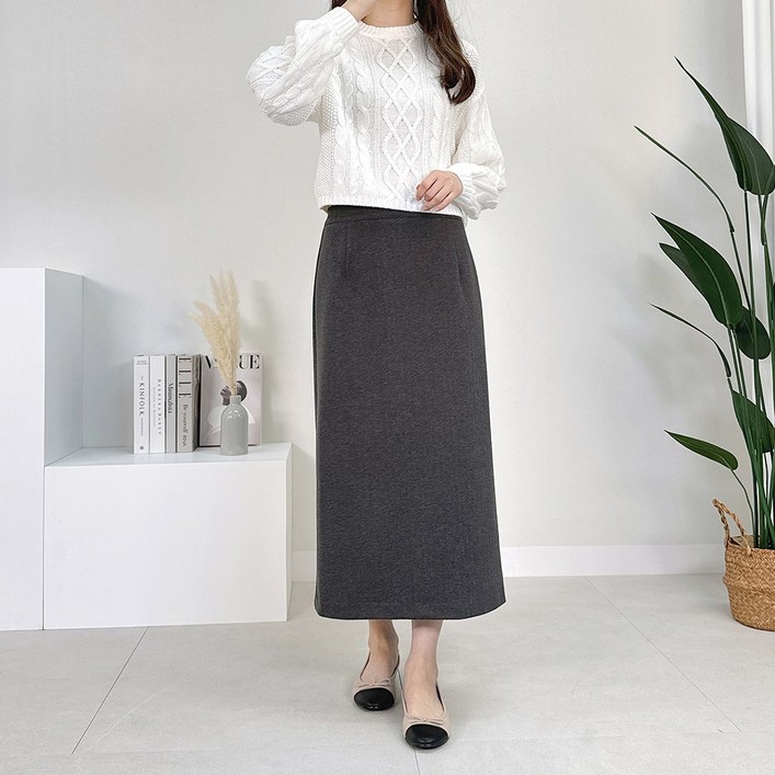 스윗타임 기모 리브레 롱스커트 S3XL 빅사이즈 치마