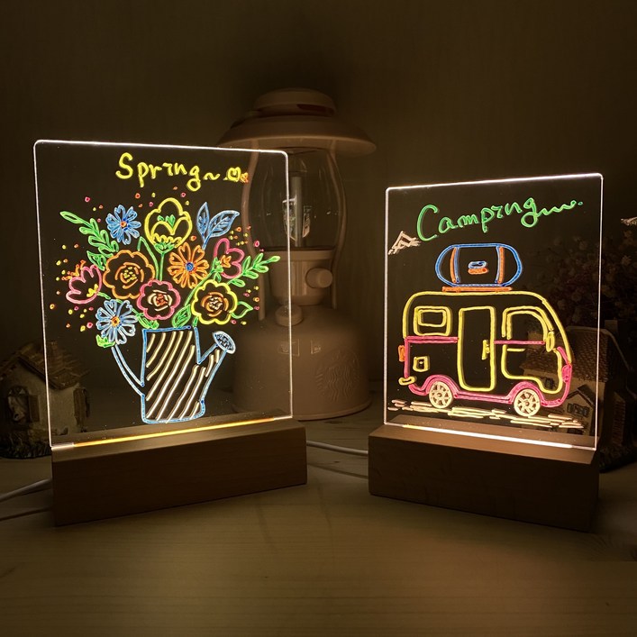 청어람몰 2인1세트 박스포장 USB12 컬러마카펜 아크릴 무드등 만들기 공예체험재료 취미 DIY 특별선물 아동센터 돌봄교실 엄마표 집콕놀이