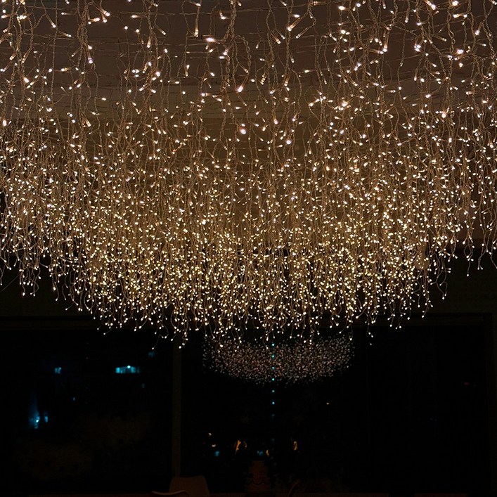 크리스마스 LED 24V 고드름 전구 호텔식 무드 캠핑 줄조명 파이라이트, 웜색, 8개