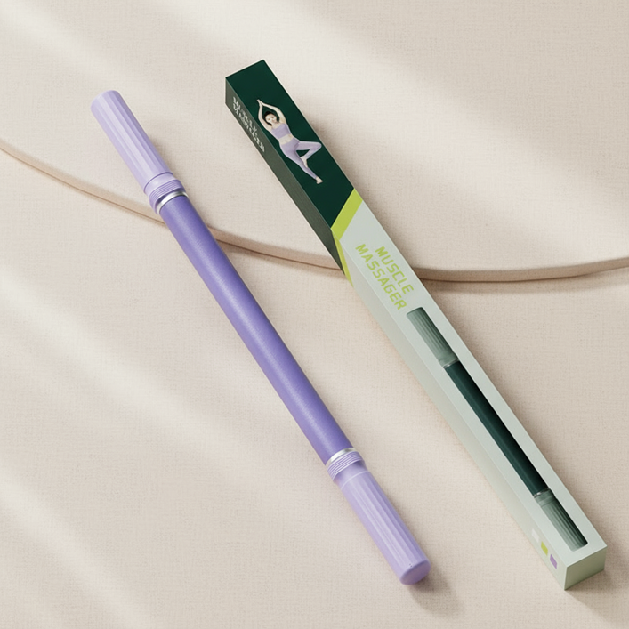 제로세븐 마사지 스틱 지압봉 안마 스틱 마사지 롤러 전신 괄사 종아리 허벅지 마사지 스트레칭 근육회복 헬스도구
