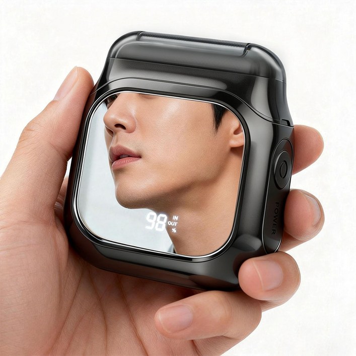 SEVOREN 전기면도기 초고출력 면도기 휴대용 스마트 방수 남자전기면도기 LED 디지털 디스플레이 거울 기능 전동면도기