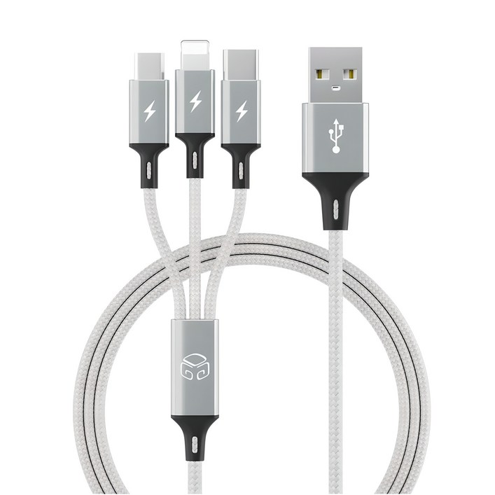 디지지 3in1 스마트폰 고속 충전 멀티케이블 스카이 메타