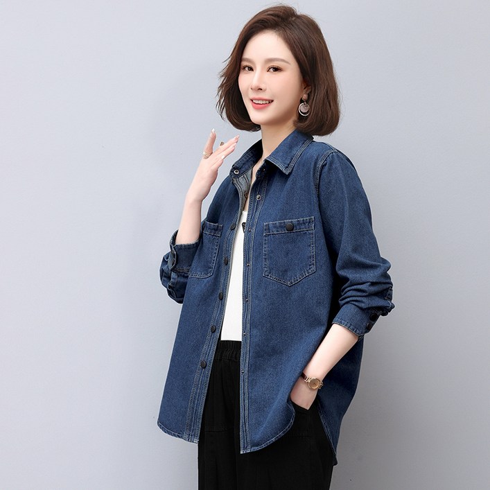봄 데님 코트 패션 캐주얼 여성복
