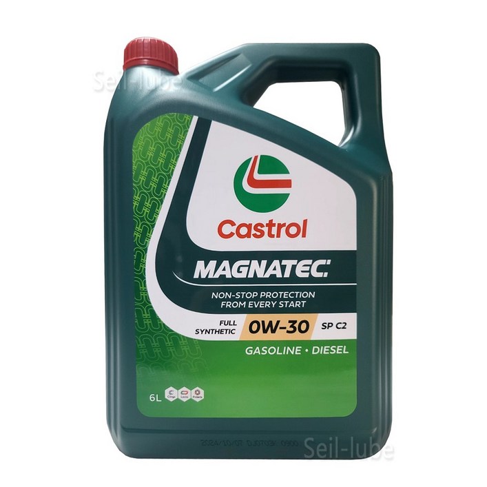 캐스트롤 마그네틱 SP C2 0W30 6L 1개 API SP ACEA C2 가솔린 디젤 겸용 100합성엔진오일 지능형 마그네트 분자의 지속적인 엔진보호