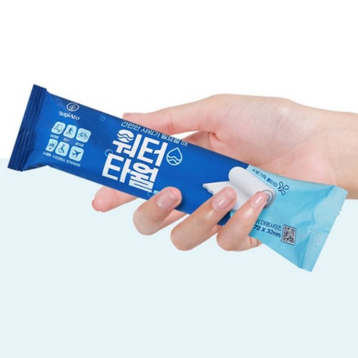 수피아토 워터타월 간편한 샤워가 필요할 때 일회용 바디 샤워티슈 빅사이즈, 대형대형 신형 ( 720 x 320mm), 10개입, 2개
