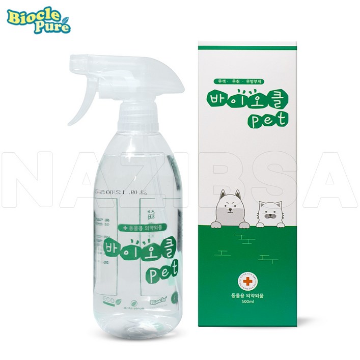 바이오클펫 500ml 무색 무취 무자극 무방부제 강아지 고양이 탈취제 살균소독제