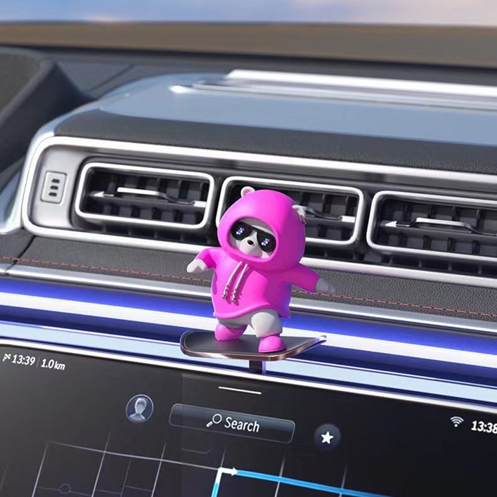 코코카템 차량용 내부 네비게이션 인테리어 소품 장식 피규어, 1개, 디스플레이형블라썸 핑크