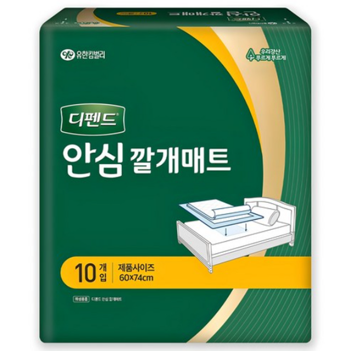 디펜드 남녀공용 안심 깔개매트 60 x 74 cm