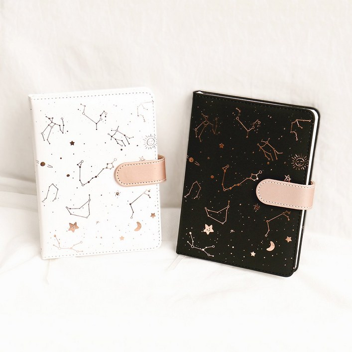 율아트 별자리 수첩 예쁜 다이어리형 포켓수첩 가죽수첩 다꾸 일기장 회사 업무 노트