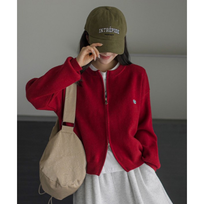 FRENCHCHIC 코스에그 자수 투웨이 니트집업 가디건 12226973 373955