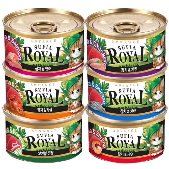 어드밴스 로얄 수피아 7종 85g x 30개입 고양이 캔 길냥이 통조림 간식, 85g, 30개, 수피아 참치치어