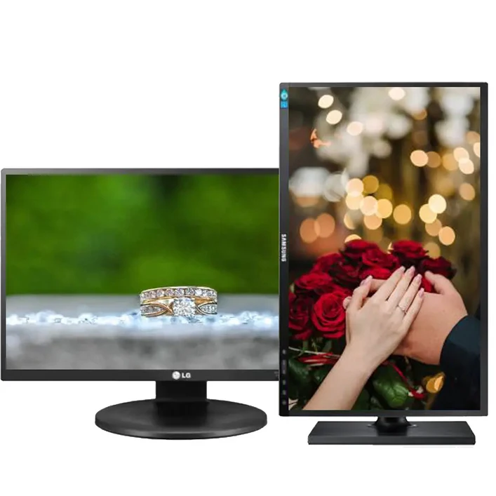 삼성 LG 피벗높낮이 FHD LED 사무업무병원용 24인치세로모니터 중고, 61cm, 삼성LG24인치