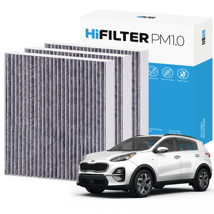 21 하이필터 PM1.0 활성탄 자동차 에어컨필터 현대