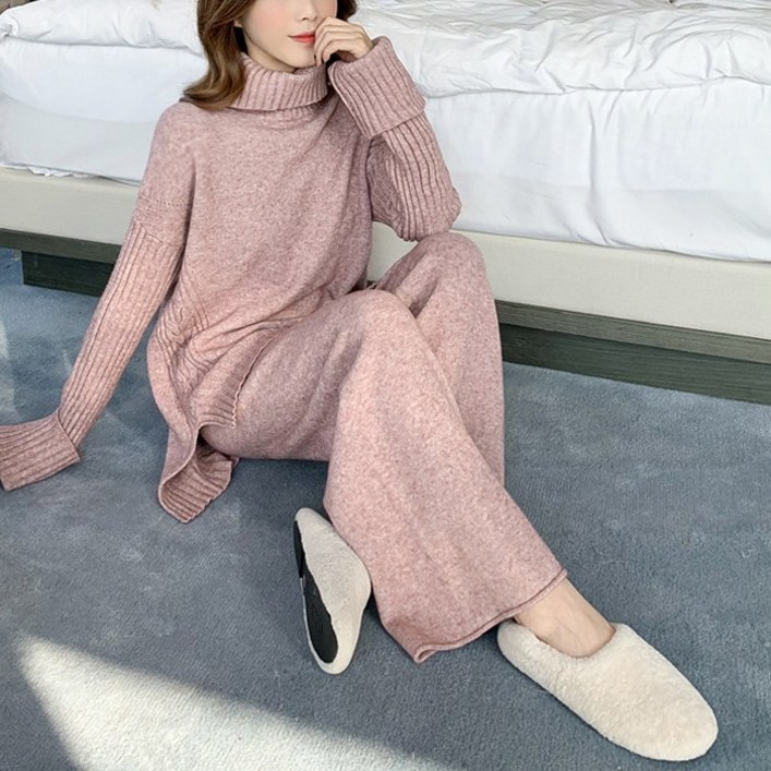 대박난박양 리치 터틀넥 루즈 투피스