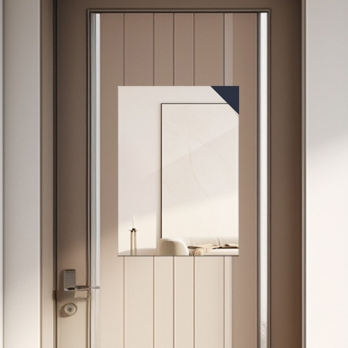 온미러 자석 거울 마그네틱 냉장고거울 무타공 부착식 현관