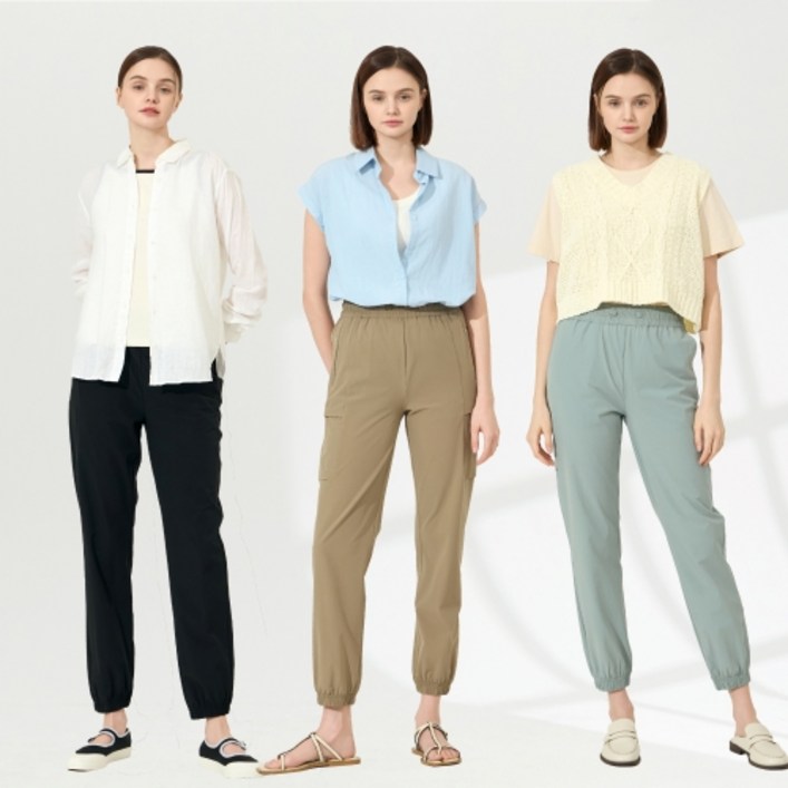 펠틱스 여성 봄가을 간절기 출근길 나들이 나일론 데일리 조거 팬츠 3종 (F507W-3)