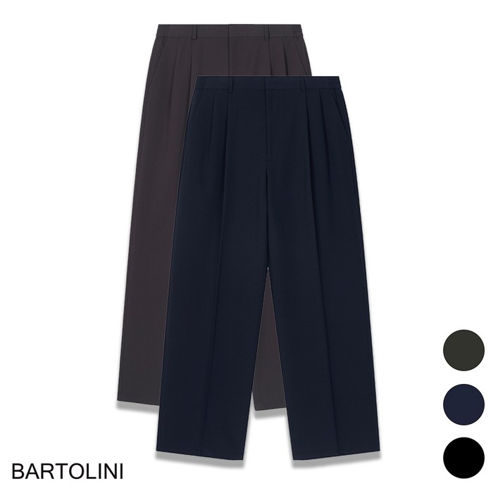 바톨리니 남성용 히든밴딩 와이드핏 데일리 와이드 슬랙스 팬츠 M6XL