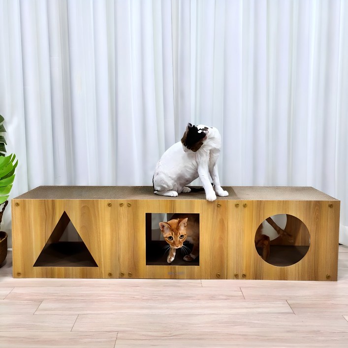 마아,고양이 스크래쳐 대형 터널 스크래쳐 숨숨집 125cm