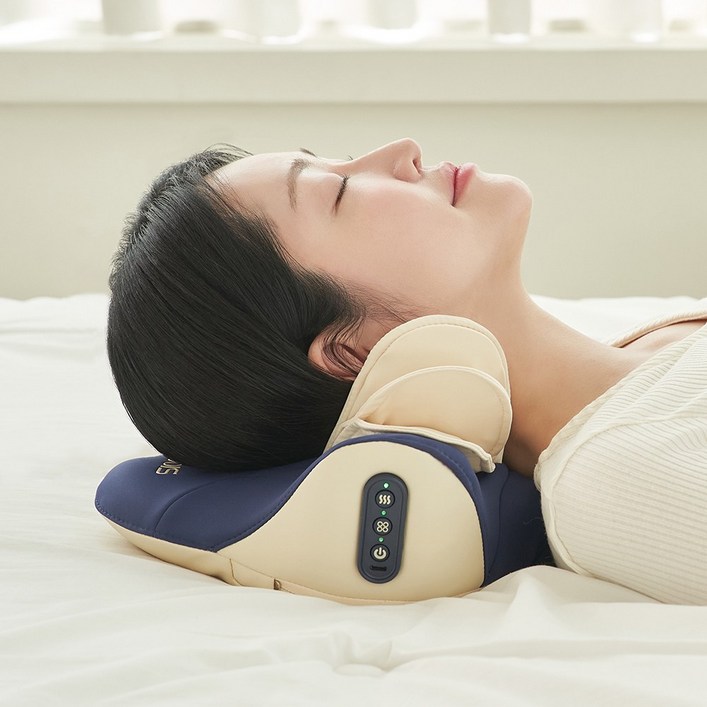 [슬룸 정품] 슬룸 목편한케어 플라잉 3D 레이어드 온열 에어백 목마사지기