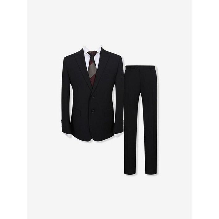 지이크 울 블렌디드 클래식핏 정장 세트 블랙 PIJAD2066 PIPAD2266