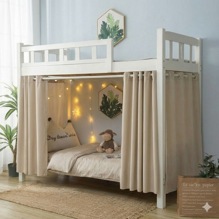 101도 기숙사 2층 침대 커튼 가리개 1+1 암막 가림막