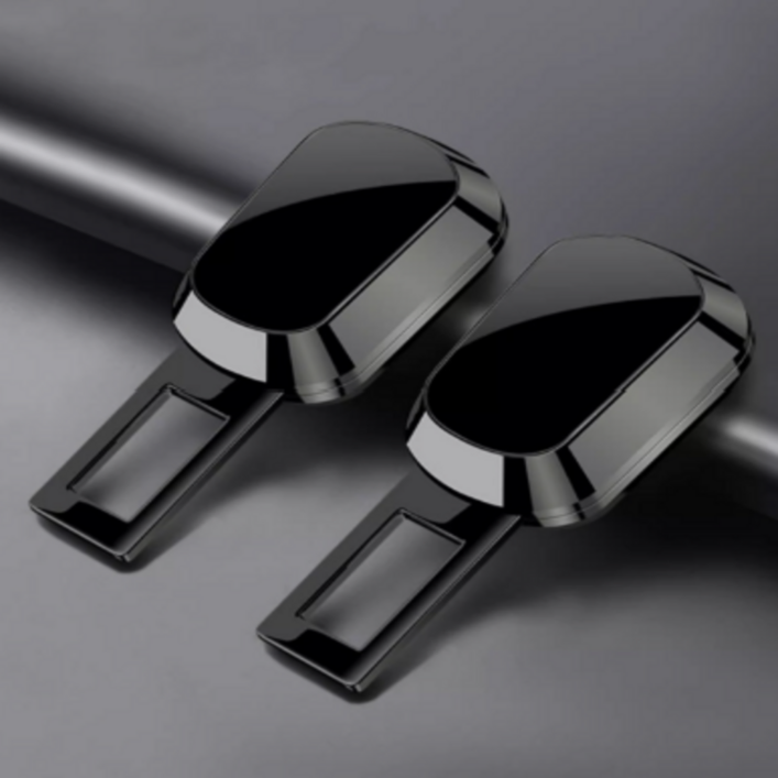 ErrifY 프리미엄 안전벨트 연장클립 전차종호환, 1세트, 다크 블랙