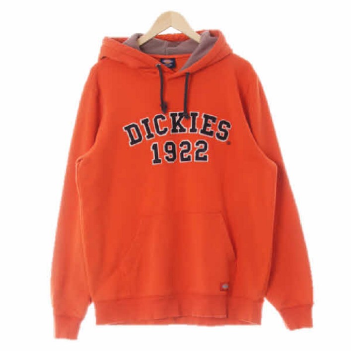8874 디키즈 다크오렌지 면혼방 패치커브레터링루즈후드티 [100]