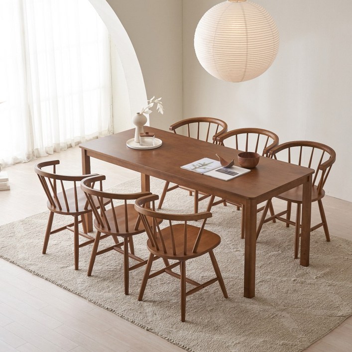 모던하우스 천호점 가구 리에티 천연원목100 식탁 1750 월넛 DL0323006