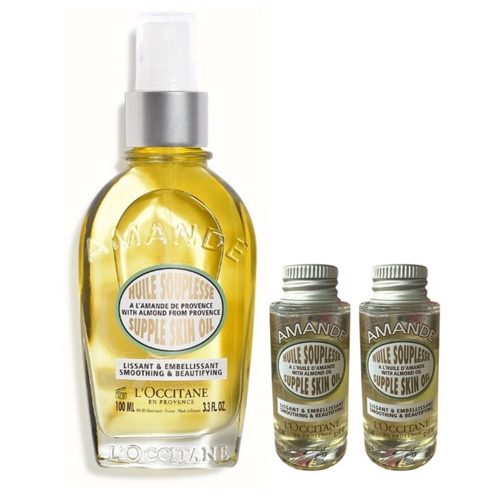 록시땅 아몬드 서플 스킨 오일 세트 (+서플 스킨오일 15ml 2개), 1개, 100ml